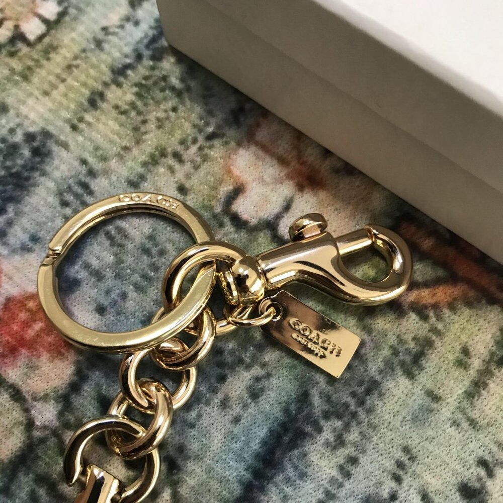 COACH Cherry Keychain Gold/Red - Picture 3 of 4
